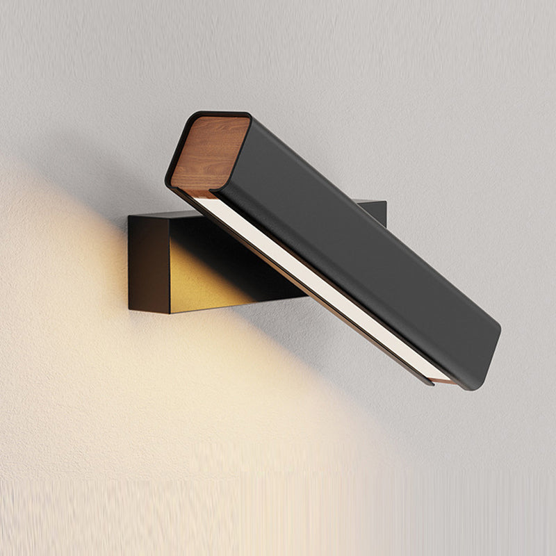 Heri Modern Rectangles Rotatable Wall Lamp, Black/White