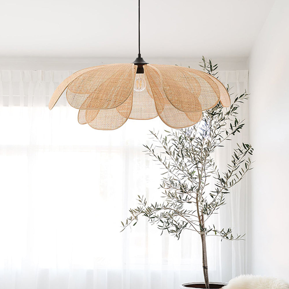 Seli Handmade Pendant Light, Rattan/Willow Weave