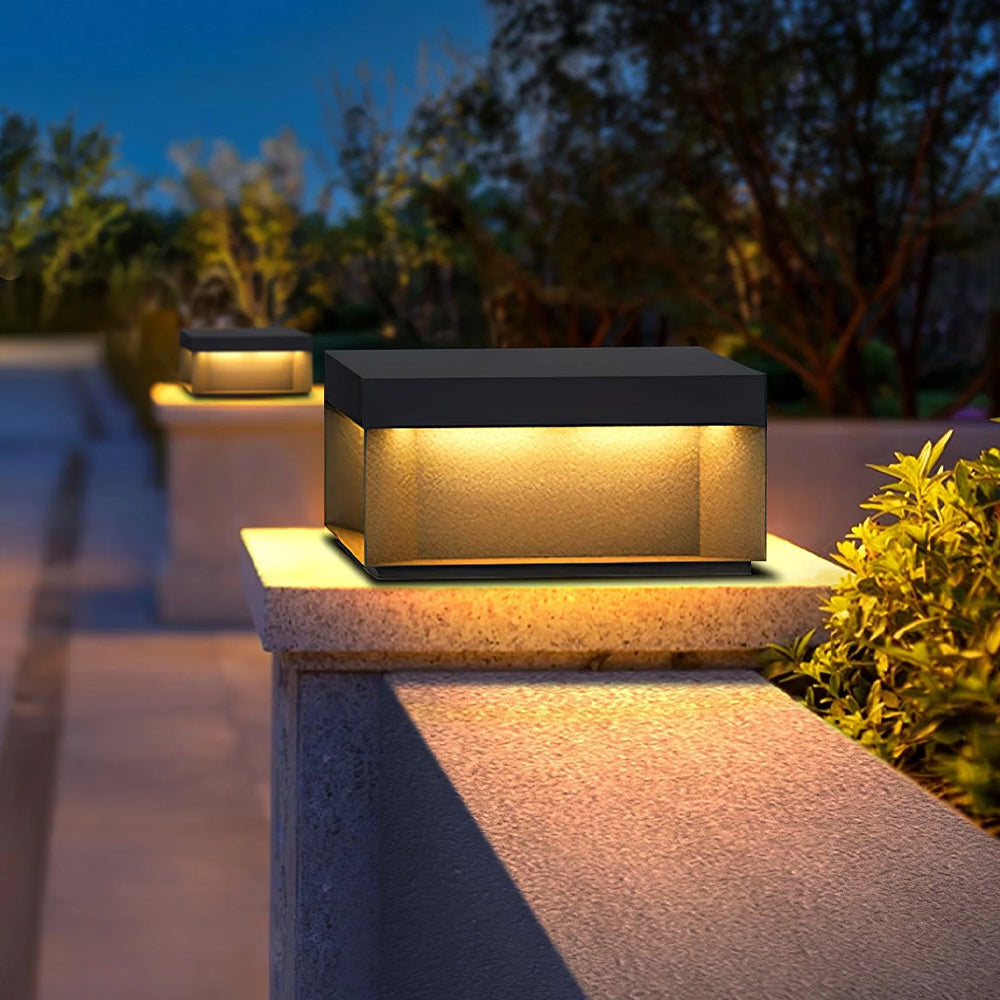 Lenovae Post Lamps Outdoor Modern Square Solar