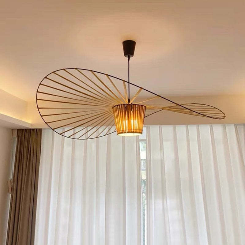 Xelion Pendant Light Modern Flower Fabric Black/White/Gold/Brown