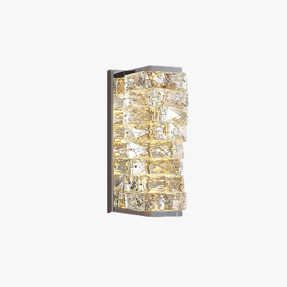 Kristy LED Applique Metallo Cristallo Rettangolare Moderno