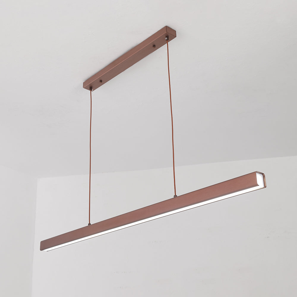 Arisha Moderna LED Lampada a Sospensione Metallo Nero/Marrone Lineare