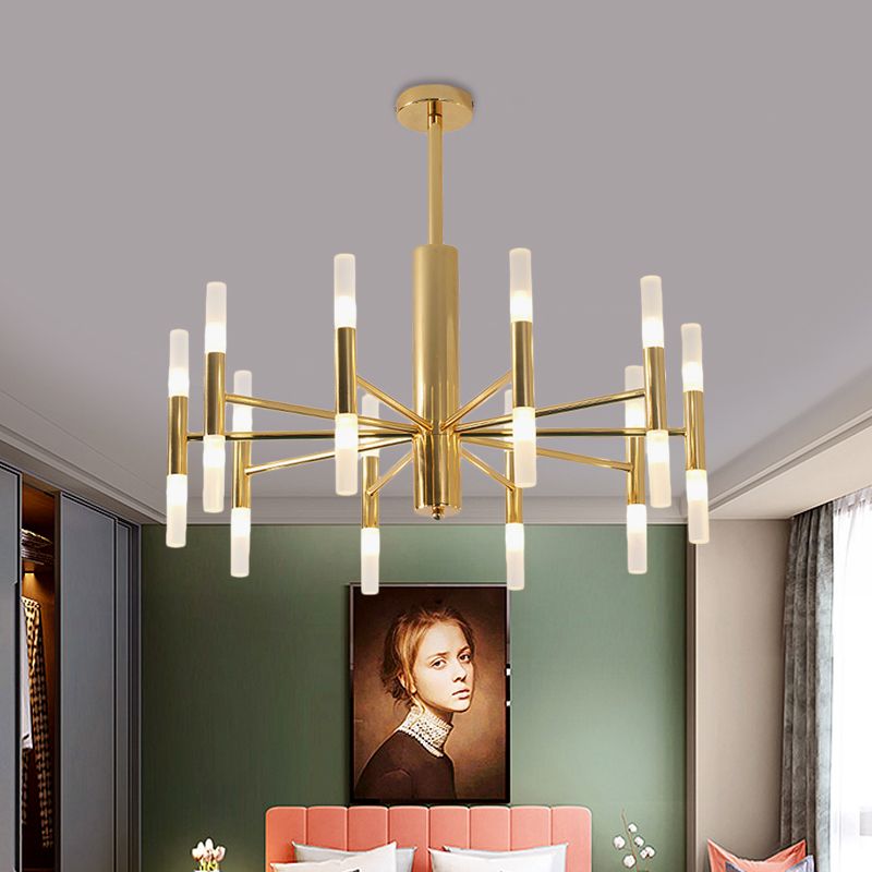 Kristy Lampada a Sospensione LED Moderno Cilindrico Oro