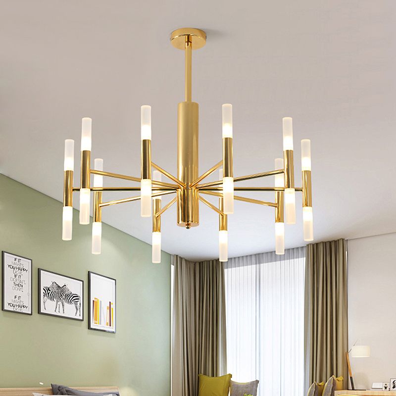 Kristy Lampada a Sospensione LED Moderno Cilindrico Oro