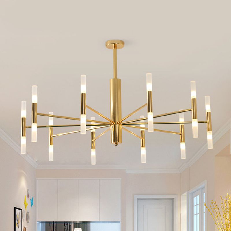 Kristy Lampada a Sospensione LED Moderno Cilindrico Oro