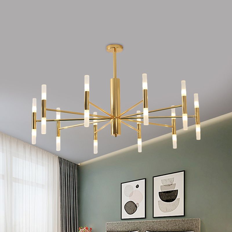 Kristy Lampada a Sospensione LED Moderno Cilindrico Oro