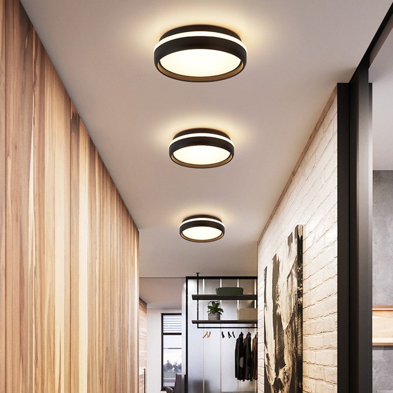 Lenior Ceiling Light Black Round