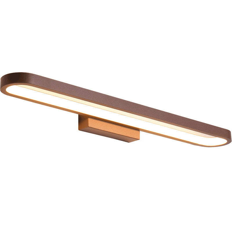 Auril Modern Wall Lamp Mirror Front, Curved, Black/Coffee