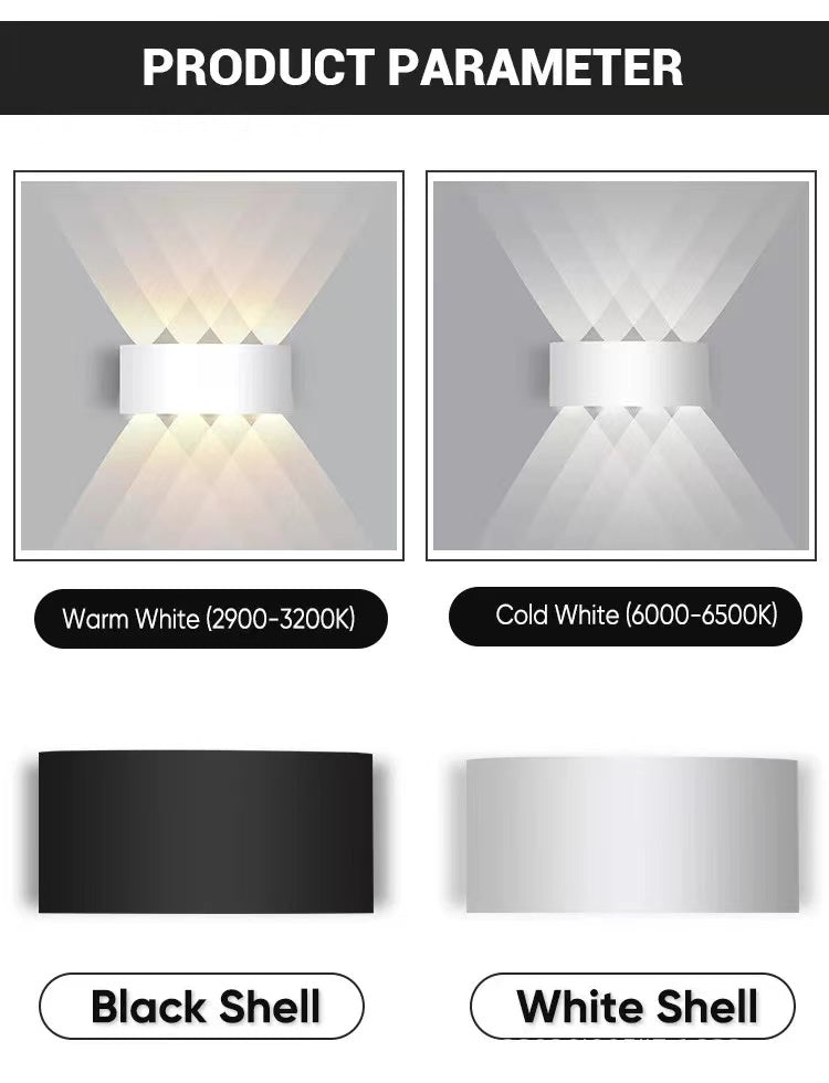 Nirex Wall Lamp Modern Rectangular Outdoor Water-wave