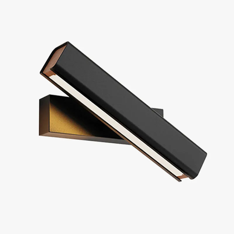 Heri Modern Rectangles Rotatable Wall Lamp, Black/White
