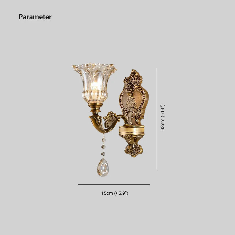 Calixo Wall Lamp Vintage Flor /Glass Gold