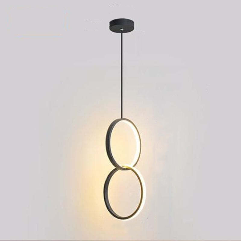 Kori Modern LED Pendant Light Black/White Living Room