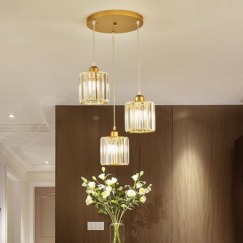 Maruvo Pendant Light Modern Cluster Cylinder Glass