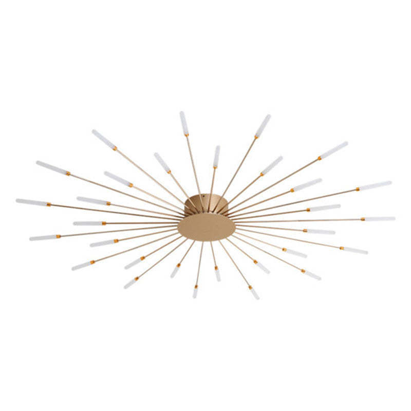 Kovon Flush-Mount Ceiling Light Fireworks, Black/Gold