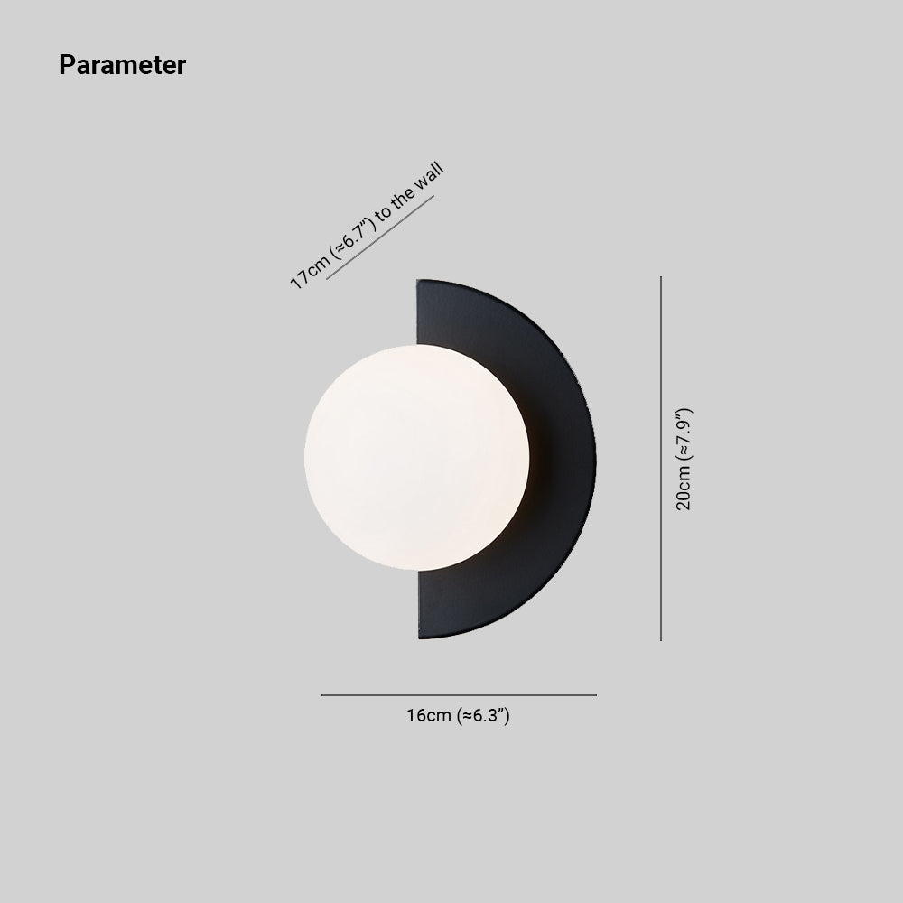 Solvire Wall Lamp Half Circle Globe