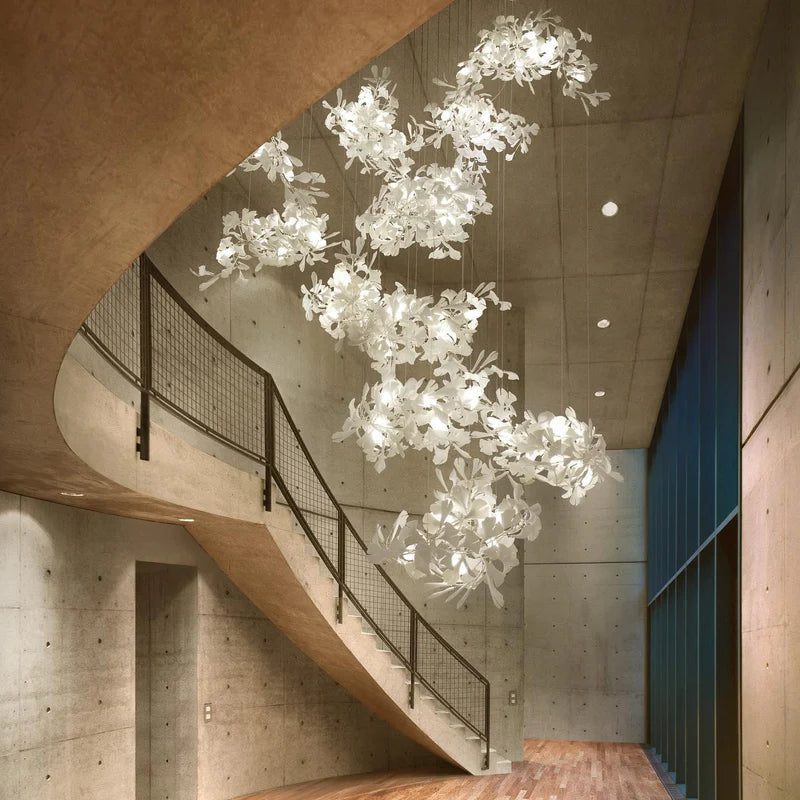 Olivia Design Bellissimo LED Lampade a Sospensione Spirale Ginkgo Biloba Metallo Ceramico Soggiorno/Camera da Letto