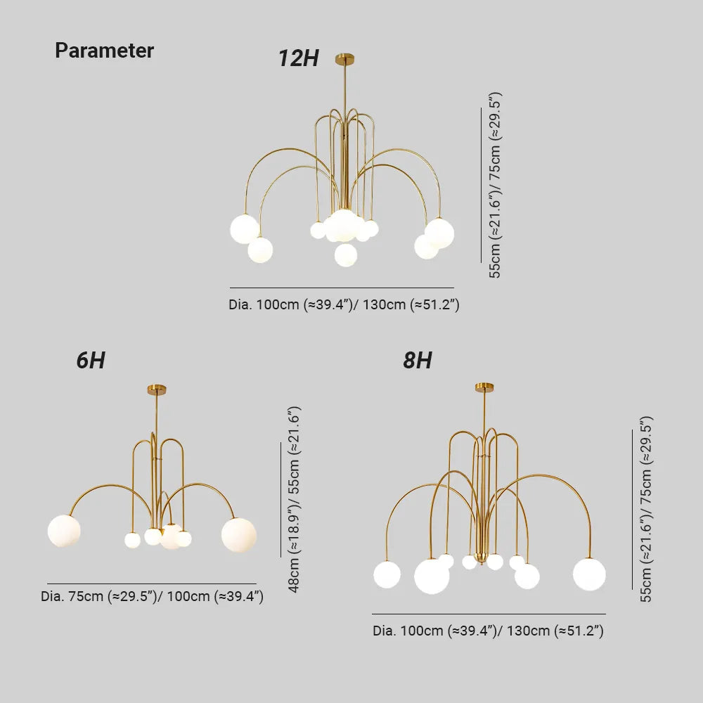 Arvyn Pendant Light Double Layer Glass Bubble