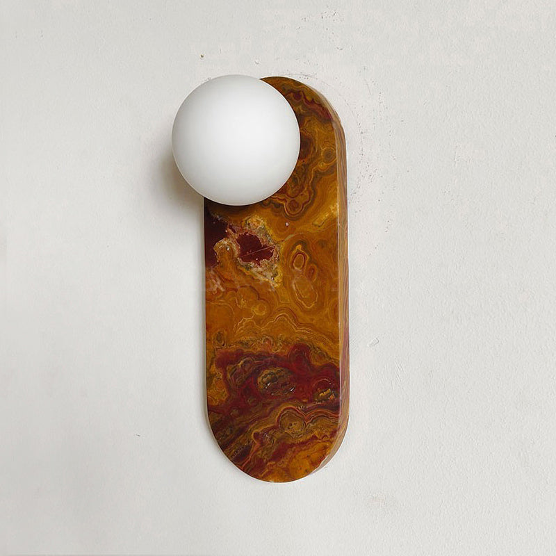 Olnoreth Premium Nordic Art Marble Glass Wall Lamp - Lamp Copper