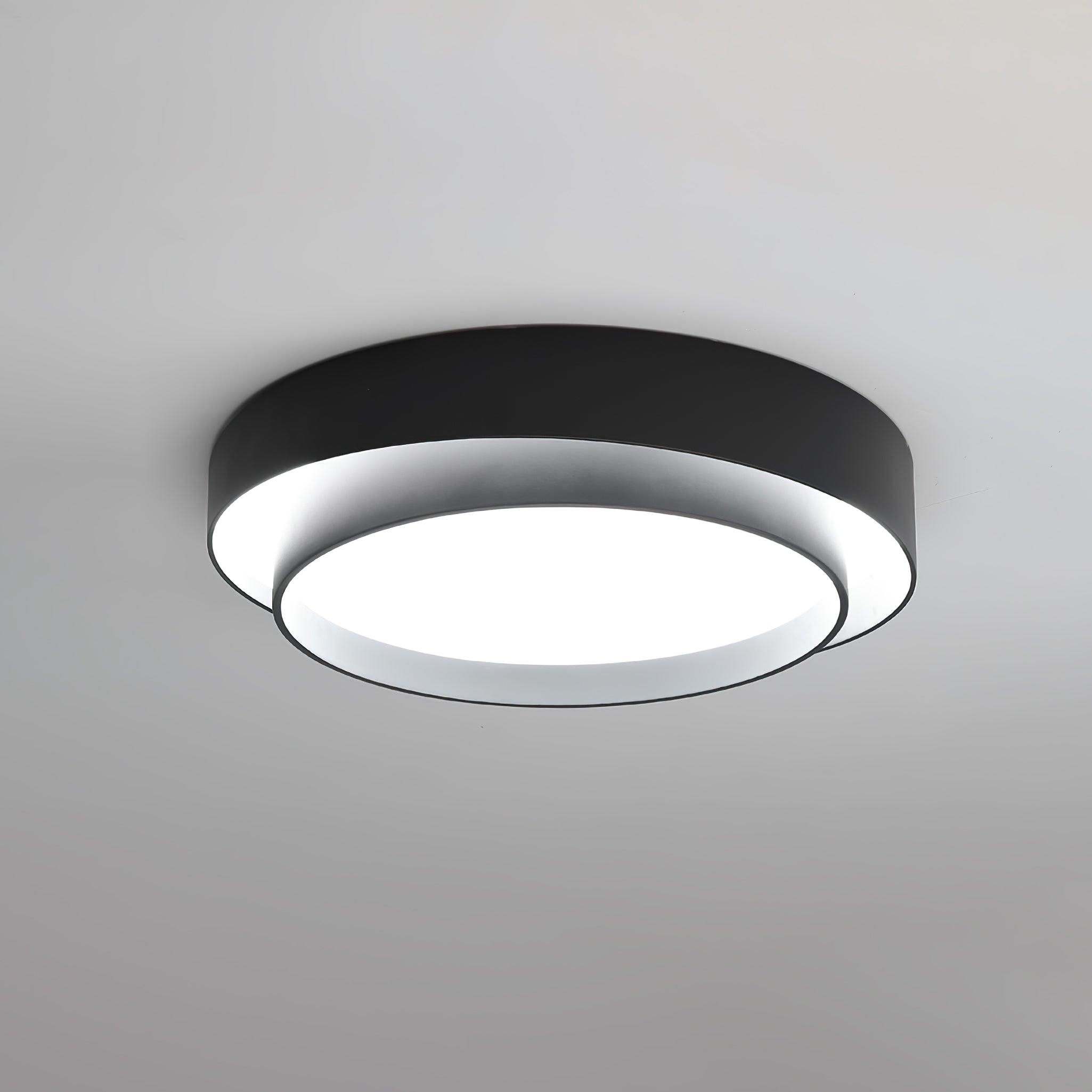 Arisha Lampada da Soffitto con Doppio Anello a Forma Cilindrica