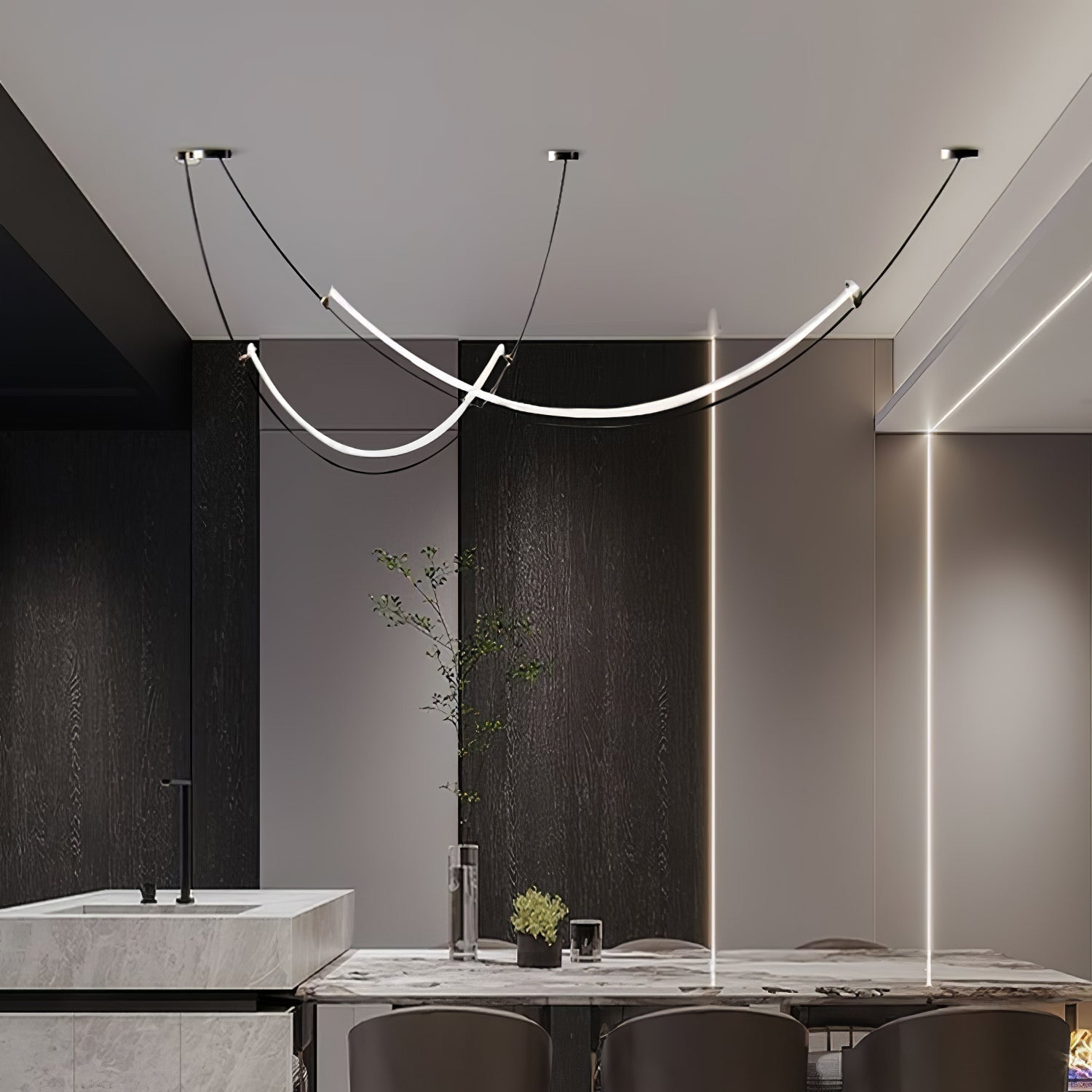 Arisha Lampada a Sospensione LED Curva