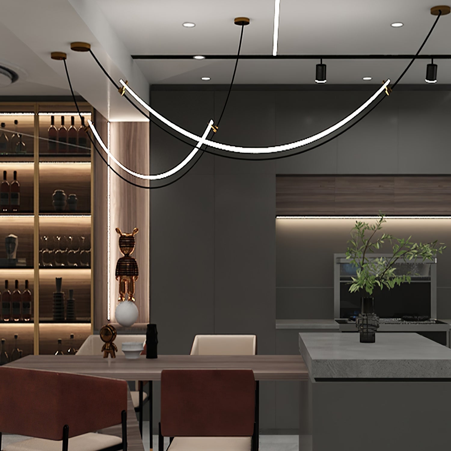 Arisha Lampada a Sospensione LED Curva