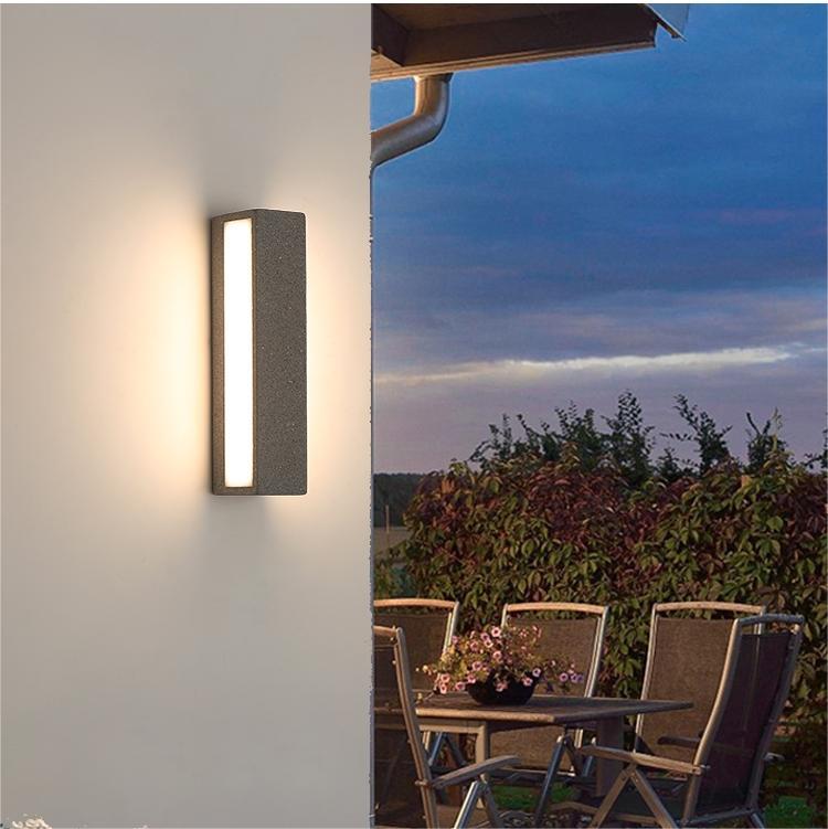Davel LED Outdoor Wall Lamp, Black & White