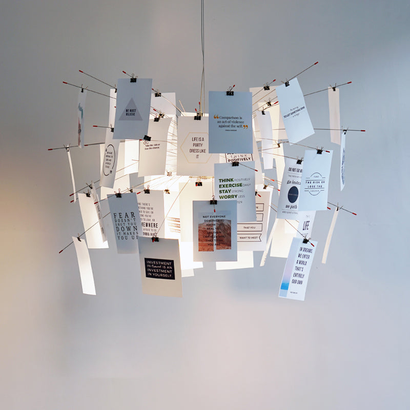 Ortheen Individual Creativity Paper Metal Chandelier - Lamp Copper