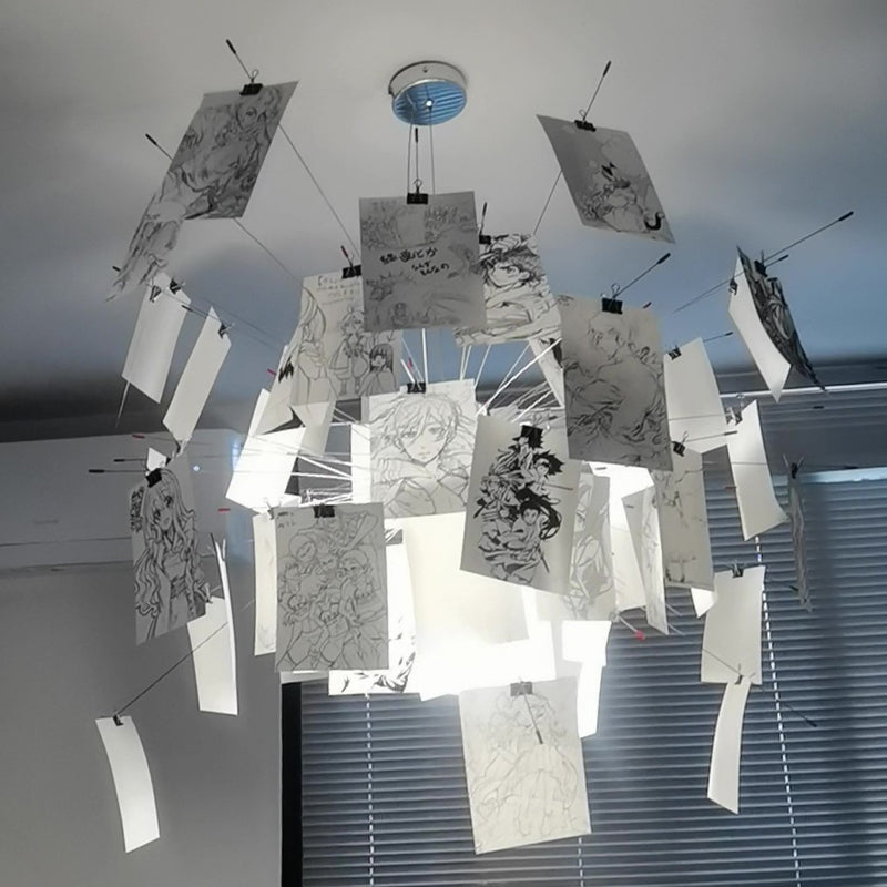 Ortheen Individual Creativity Paper Metal Chandelier - Lamp Copper