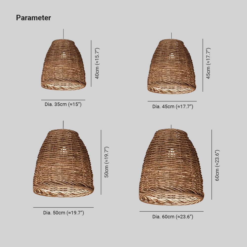 Ritta Vintage Rustica Lampadari LED Rattan Soggiorno/Camera da Letto