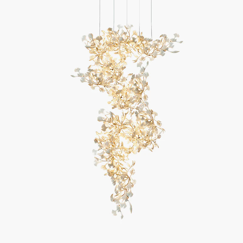 Olivia Design Bellissimo LED Lampade a Sospensione Spirale Ginkgo Biloba Metallo Ceramico Soggiorno/Camera da Letto