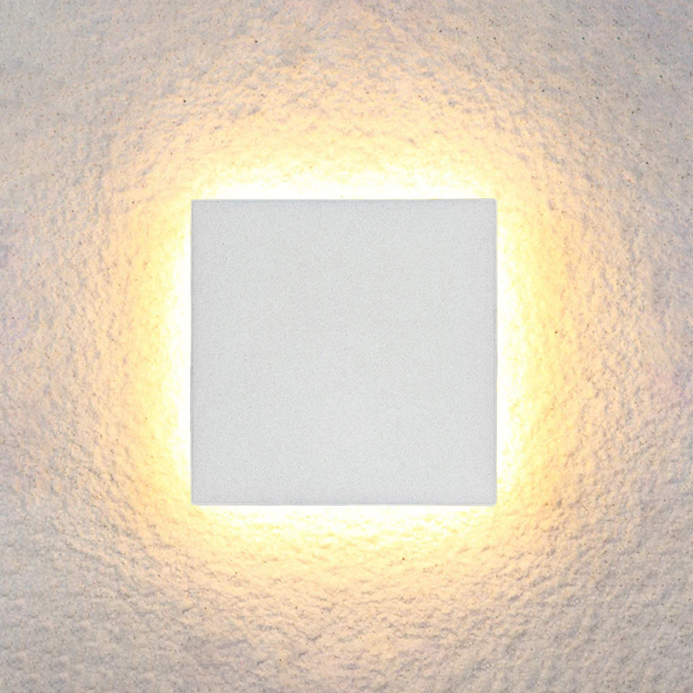 Dori Minimalist Round/Square Outdoor Wall Lamp LED, Black/White