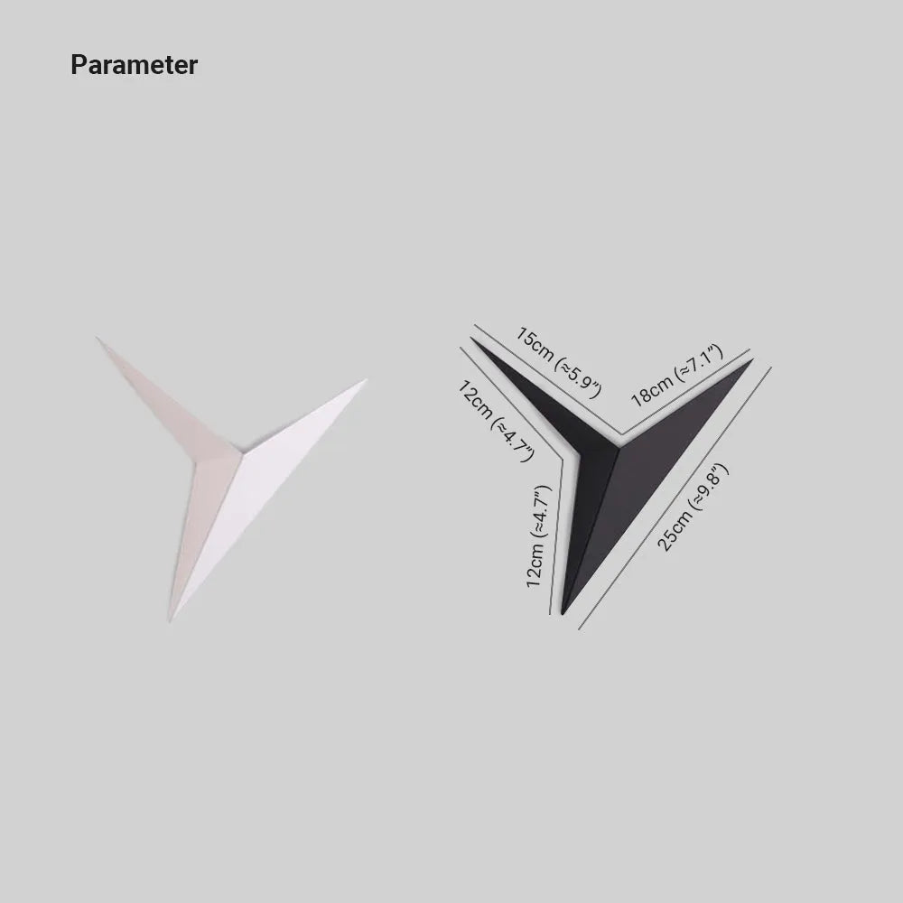Meri Modern LED Wall lamps for Bedroom, Triangle