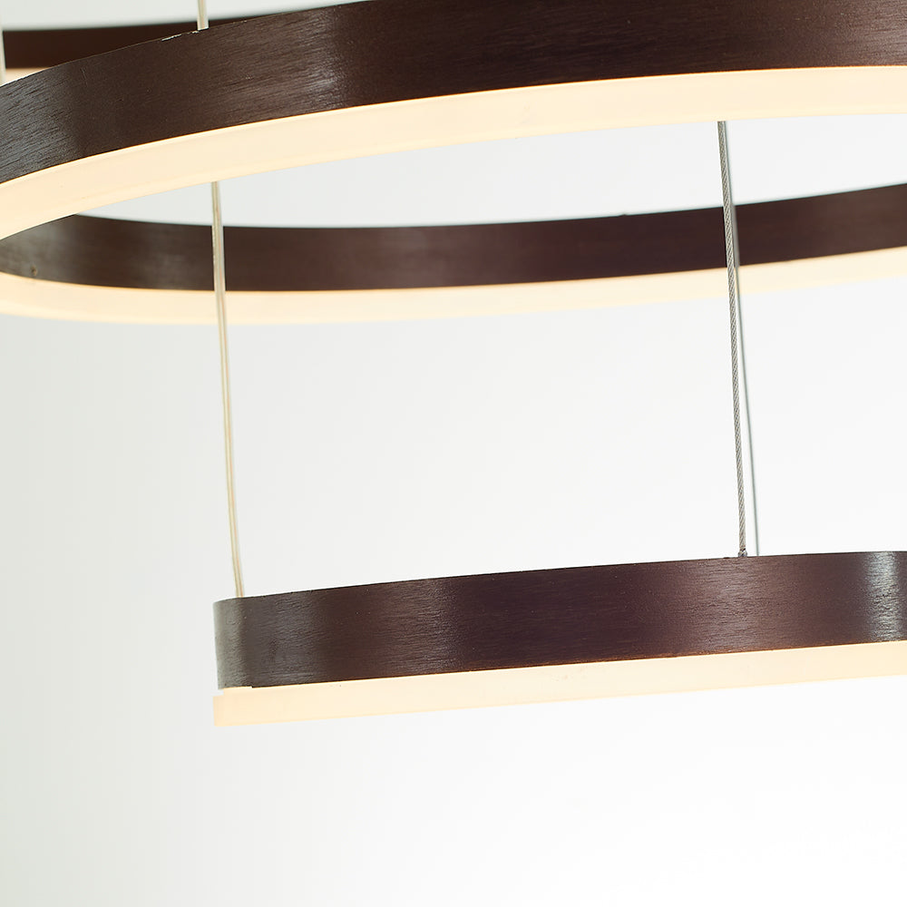 Arisha Lampada a Sospensione Metallo Nero/Oro/Caffè Tir-Cerchio Moderna