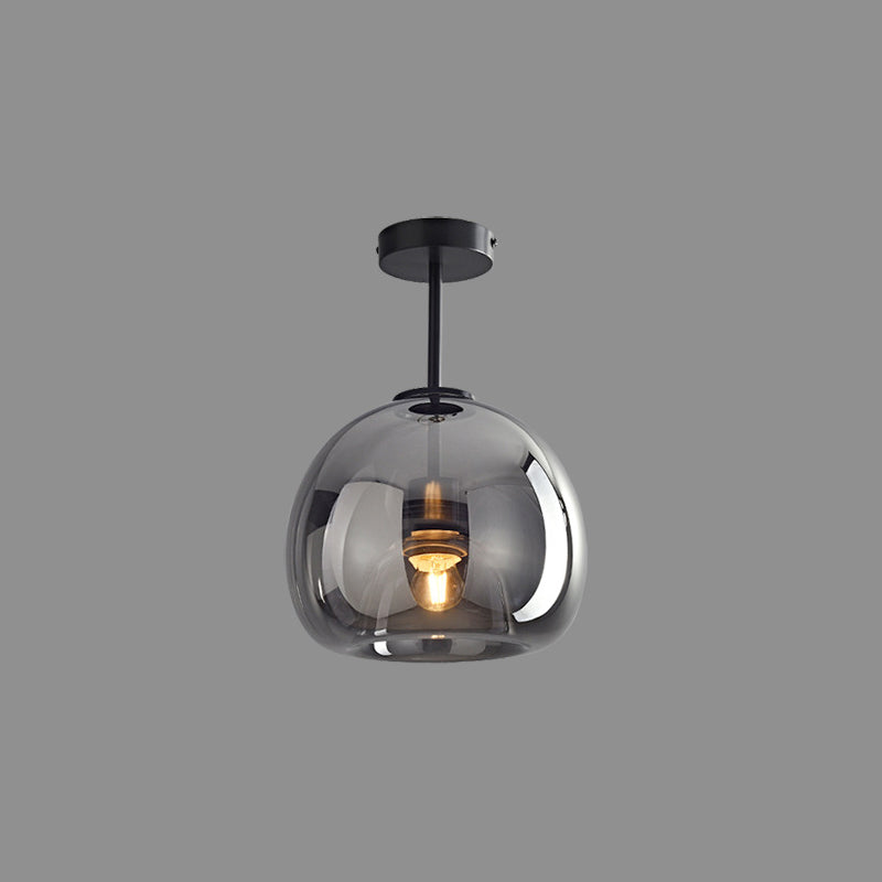 Arisha Moderno LED Lampade a Sospensione Cupola Vetro Oro/Nero Trasparente