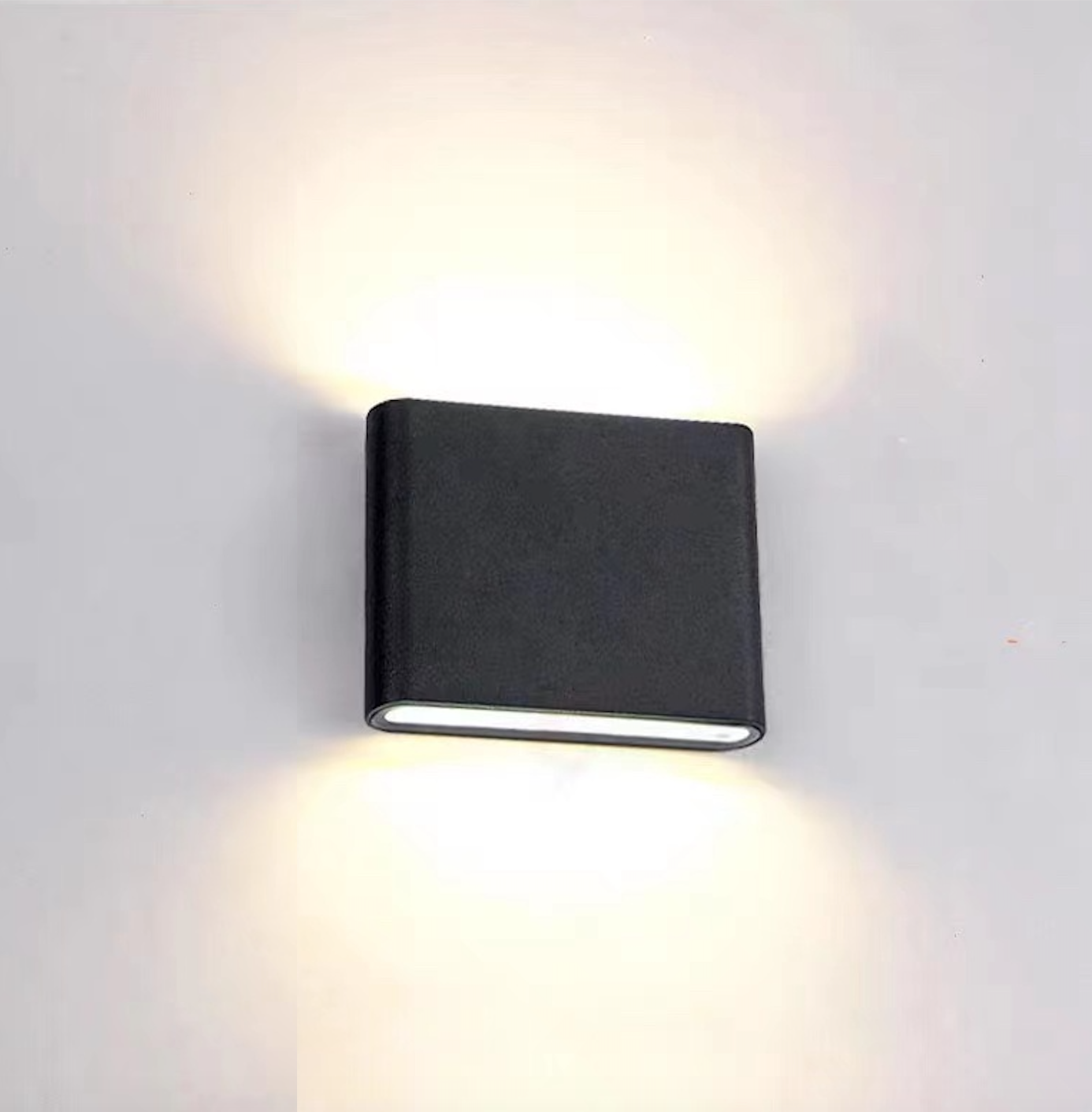 Orix Modern Rectagulart Waterproof Outdoor Wall Lamp, Black/White