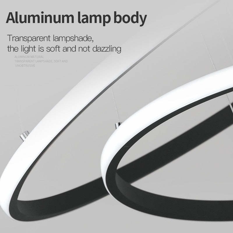 Arisha Design LED Lampada a Sospensione Anello Moderna