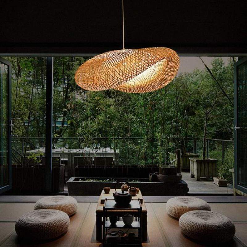 Ritta Moderne LED Lampade a Sospensione Bambù Sala da Pranzo/Cucina