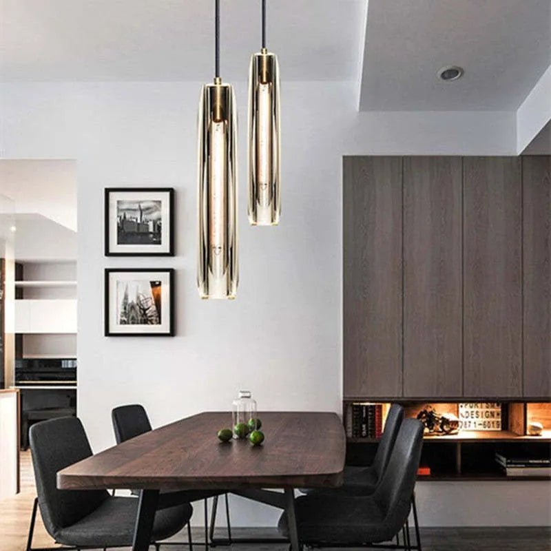 Orinex Brass Designer Glass Pendant Lamp Smoky