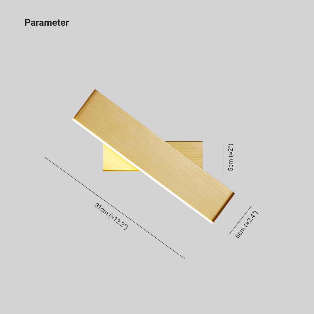Lirel Rectangular Rotatable Wall Lamp
