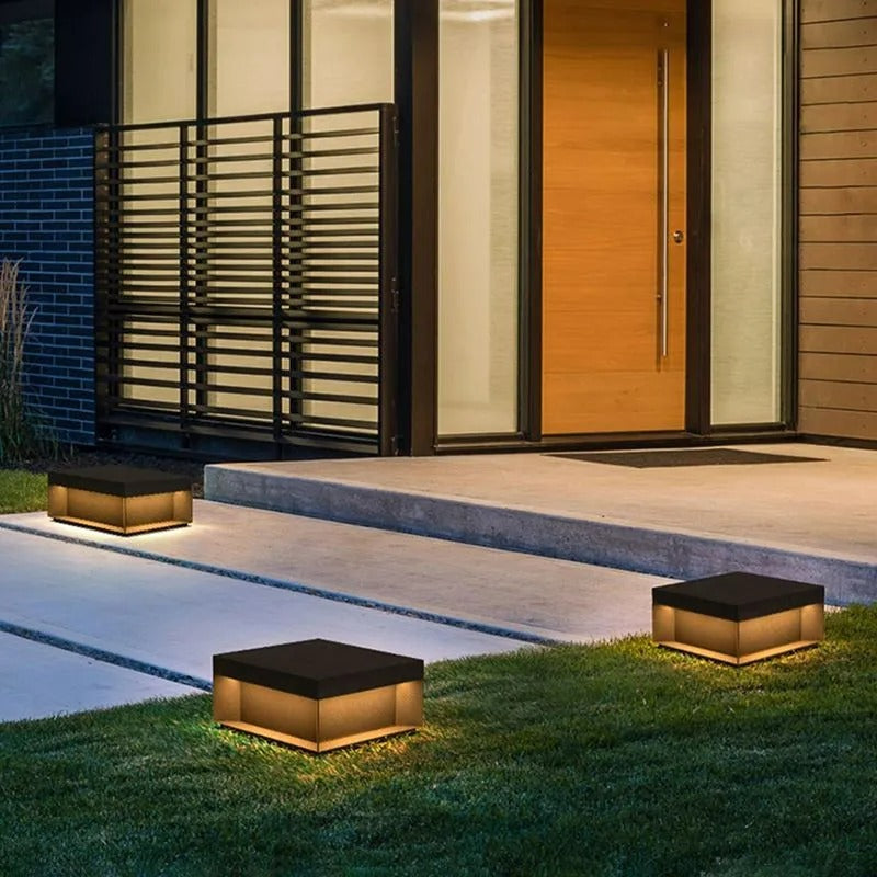 Lenovae Post Lamps Outdoor Modern Square Solar