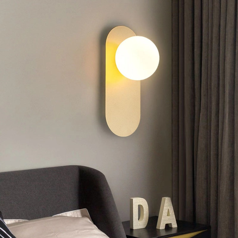 Valentina Moderno LED Vetro Metallo Applique Nero/Oro Camera da Letto