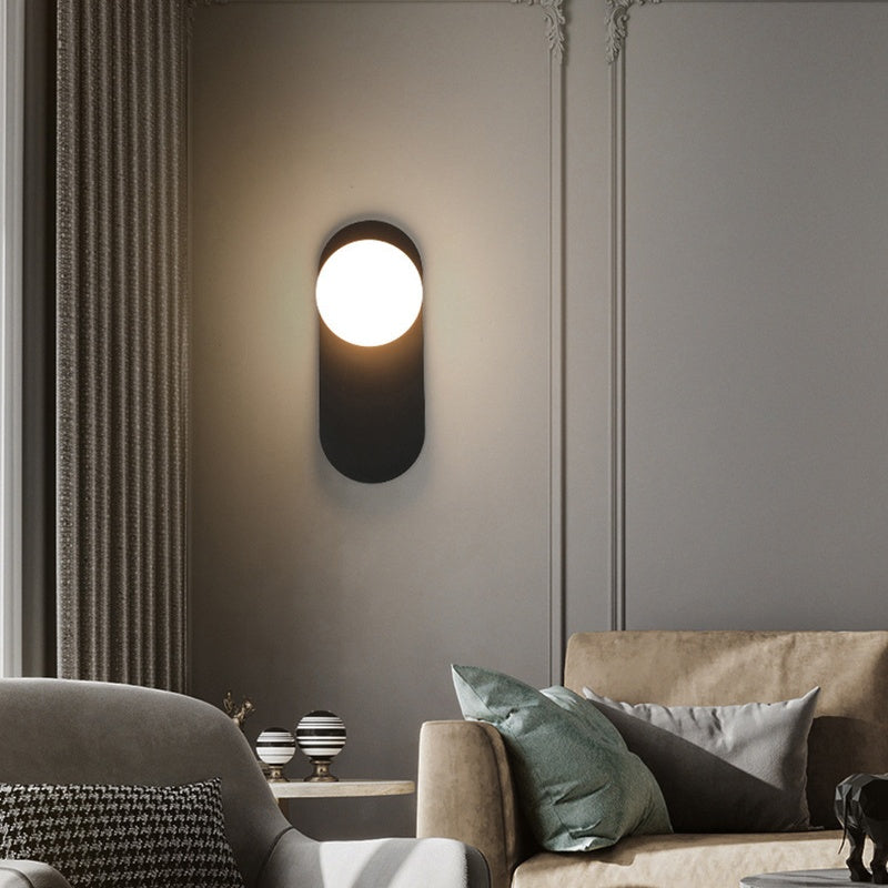 Valentina Moderno LED Vetro Metallo Applique Nero/Oro Camera da Letto