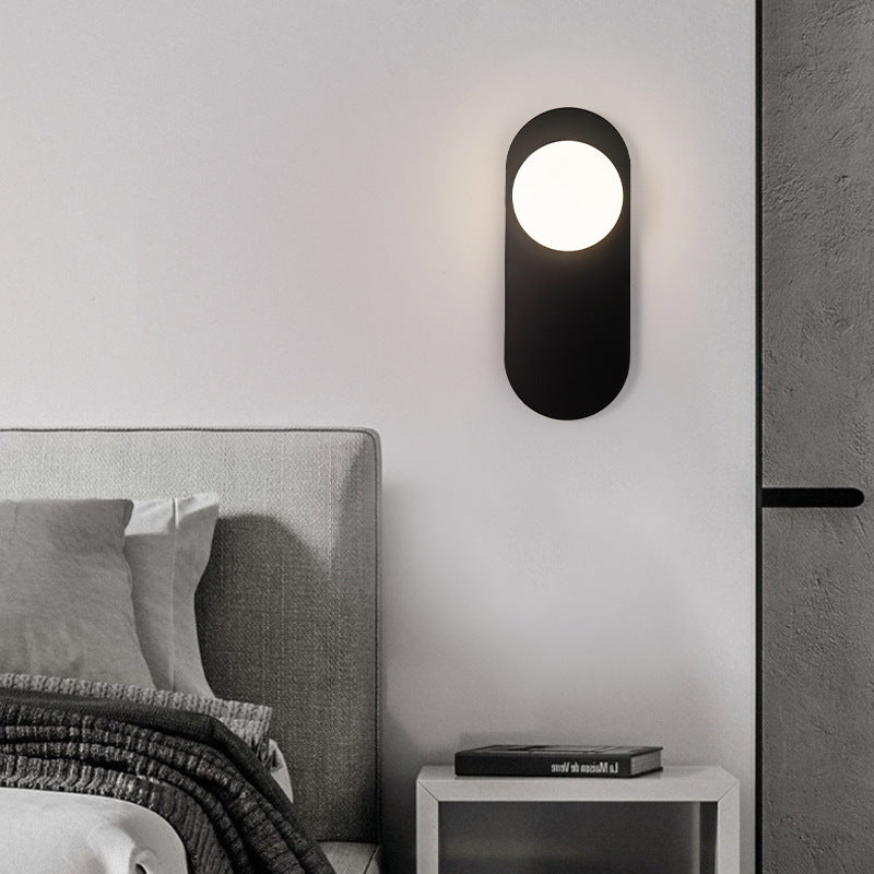 Valentina Moderno LED Vetro Metallo Applique Nero/Oro Camera da Letto