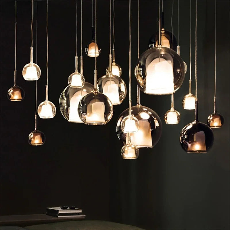 Valentina Moderno Sfera LED Lampade a Sospensione Vetro