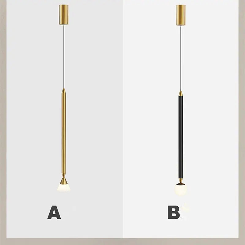 Arisha Lampada a Sospensione Metallo Nero/Oro Lineare Soggiorno