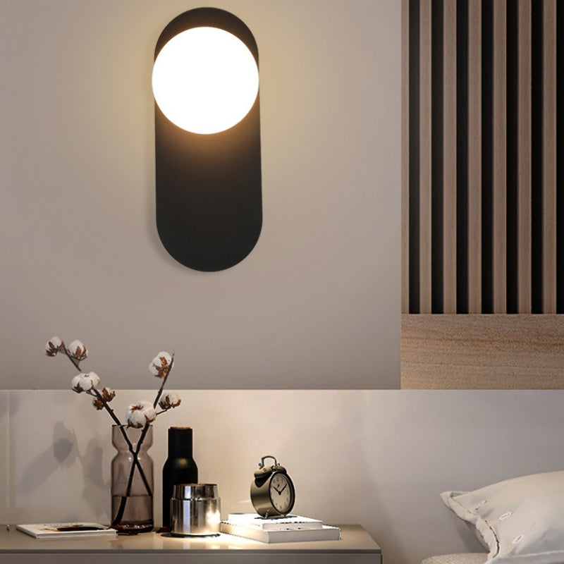 Valentina Moderno LED Vetro Metallo Applique Nero/Oro Camera da Letto