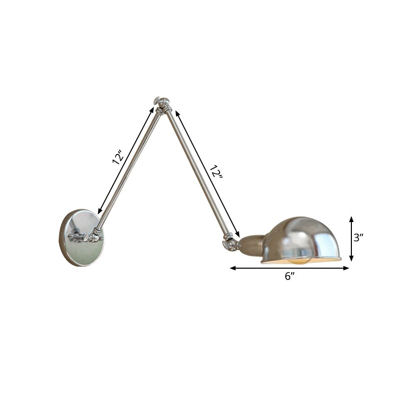 Epoch Minimalista LED Applique Metallo Regolabile Argento