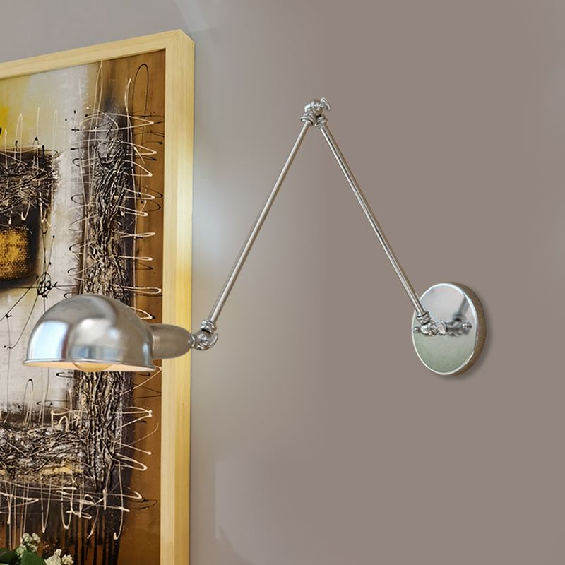 Epoch Minimalista LED Applique Metallo Regolabile Argento