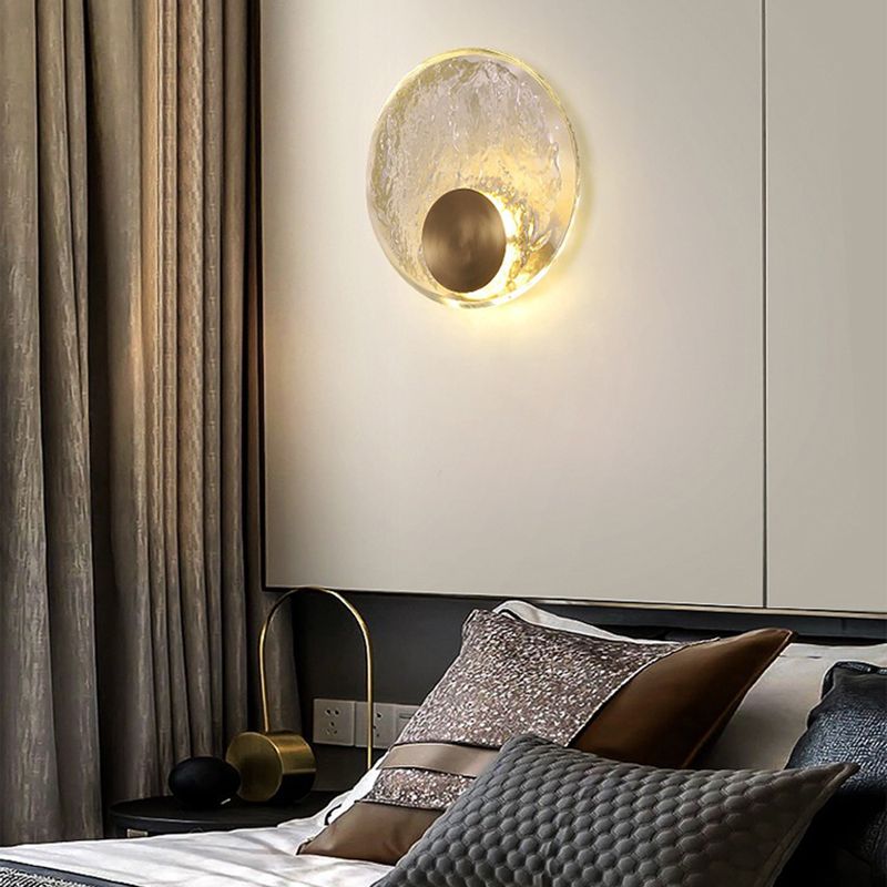 Kristy Design LED Bellissimo Applique Arte Deco Globo Cristale Metallo Camera da Letto Oro