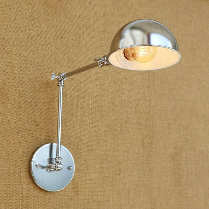 Epoch Minimalista LED Applique Metallo Regolabile Argento